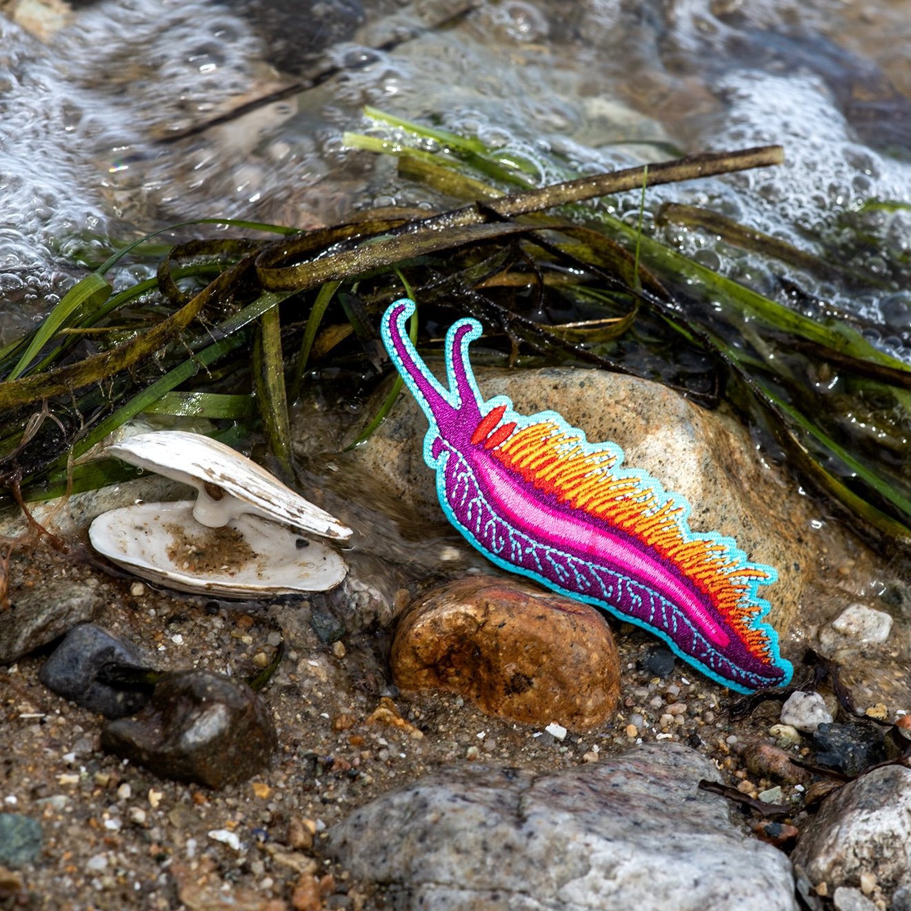 Spanish Shawl Nudibranch Iron-on Patch by The Roving House