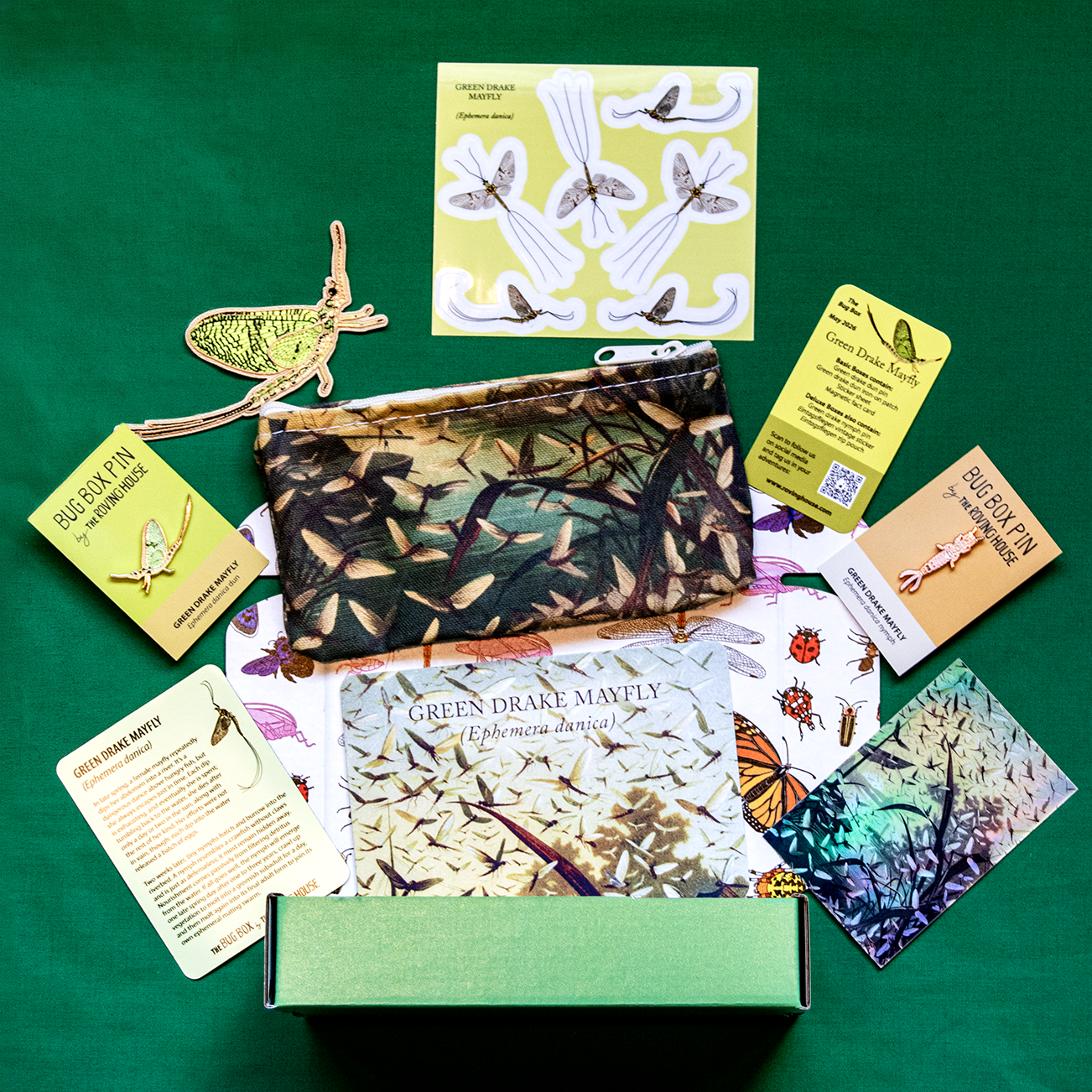 Green Drake Mayfly Bug Box by The Roving House