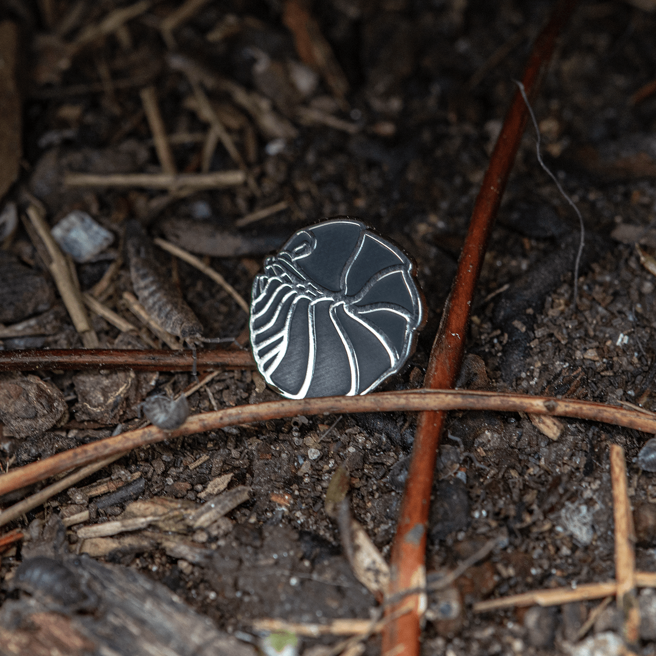 Common Pill-bug Enamel Pin by The Roving House