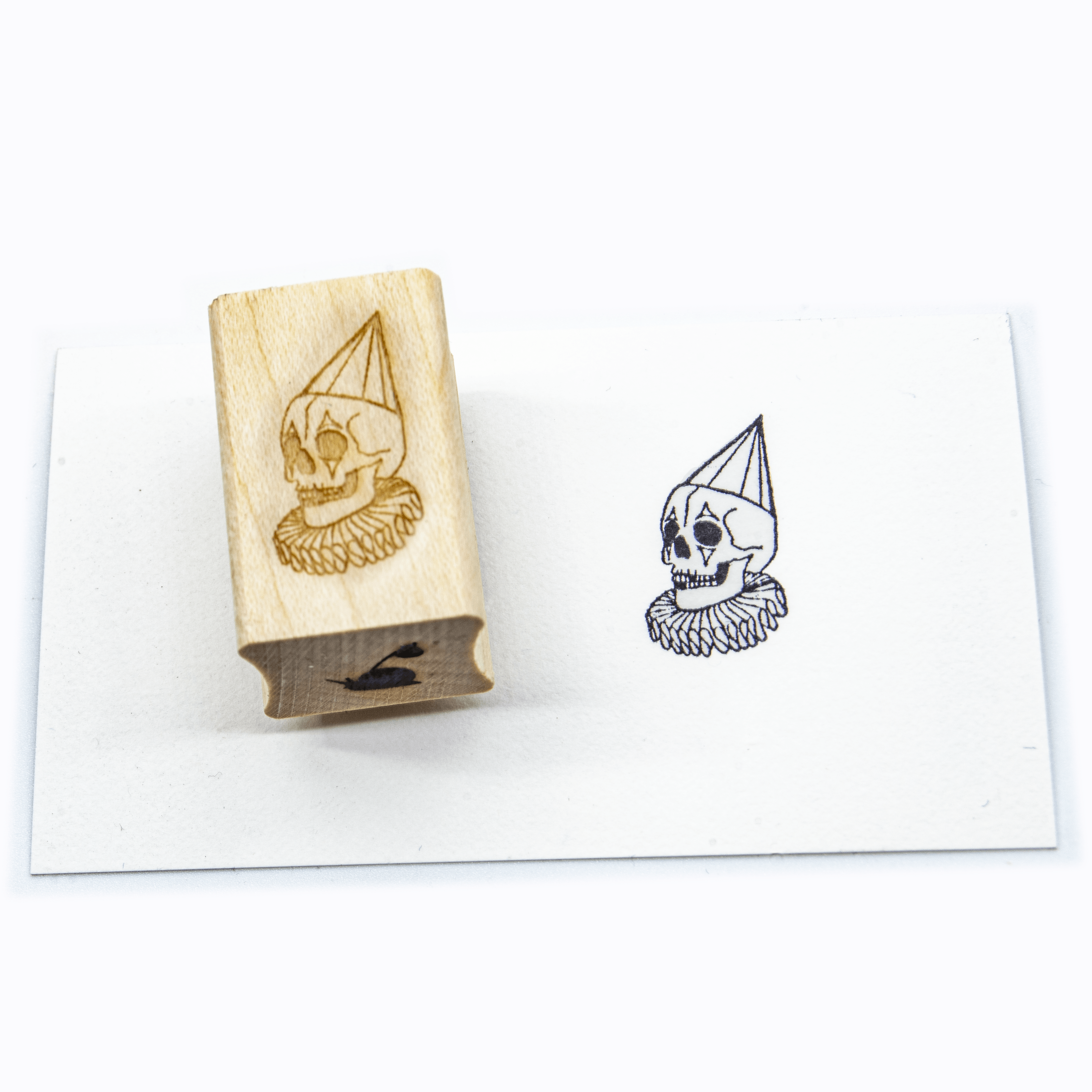 Clown Skull 2 Stamp Block