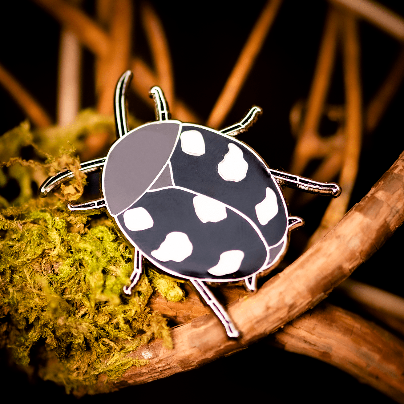 Indian Domino Cockroach Enamel Pin by The Roving House