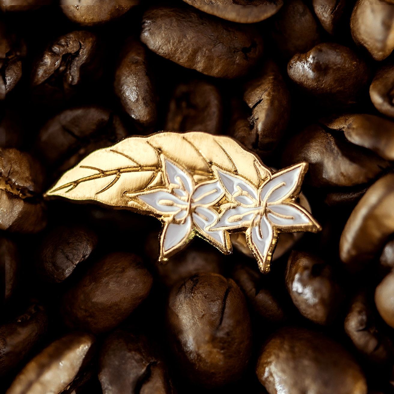 Coffee Flower Enamel Pin by The Roving House