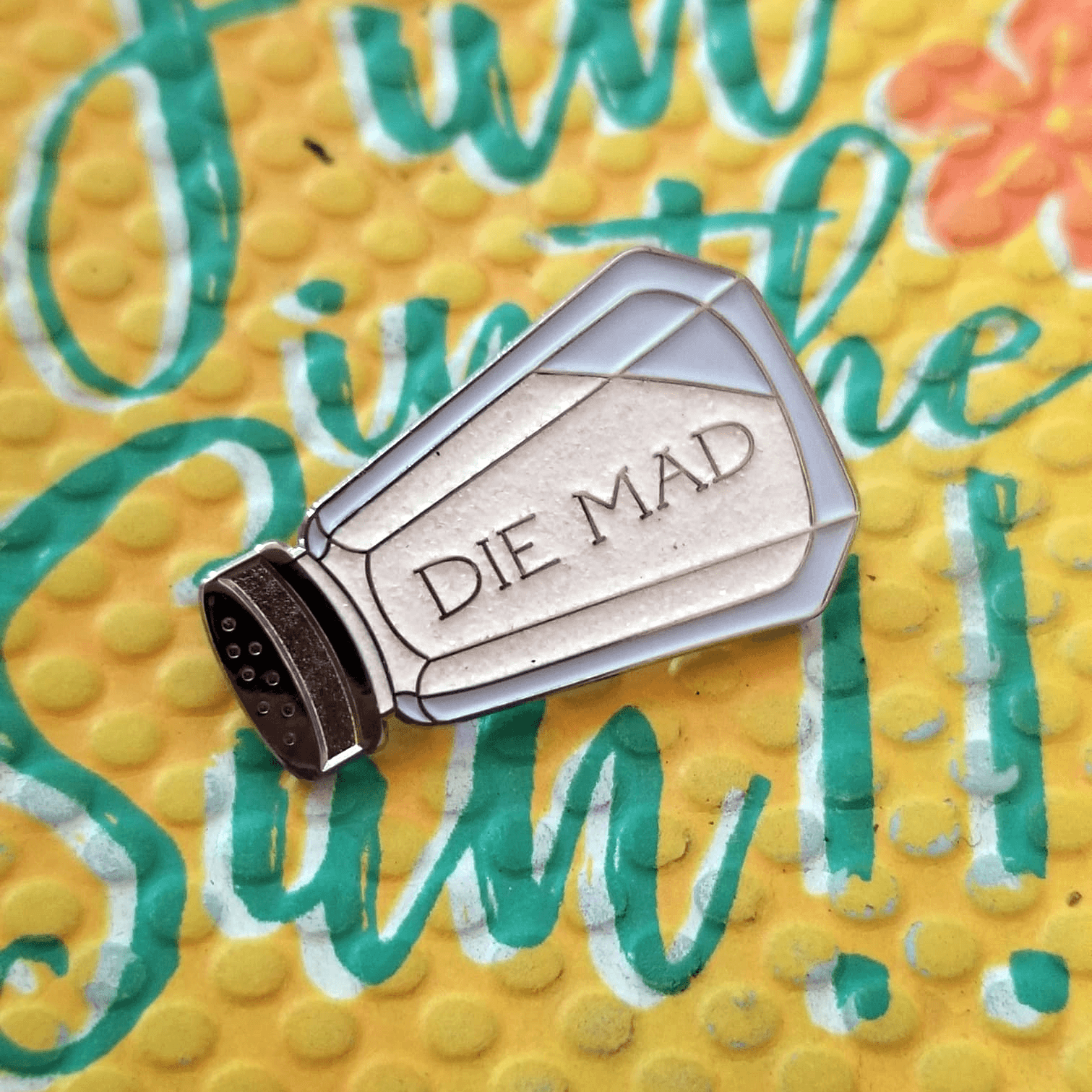 Die Mad Salt Shaker Enamel Pin