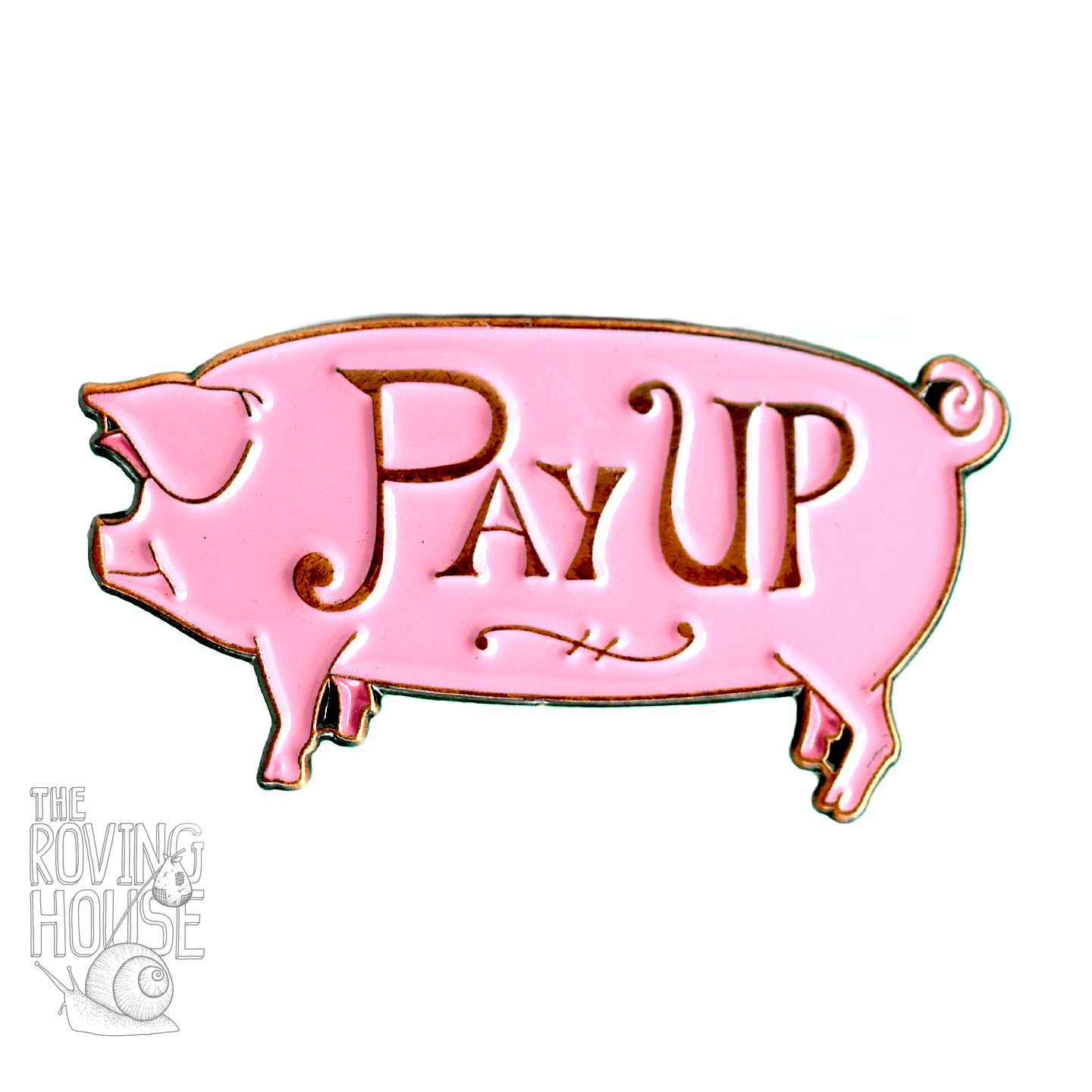 Pay Up Pig enamel pin