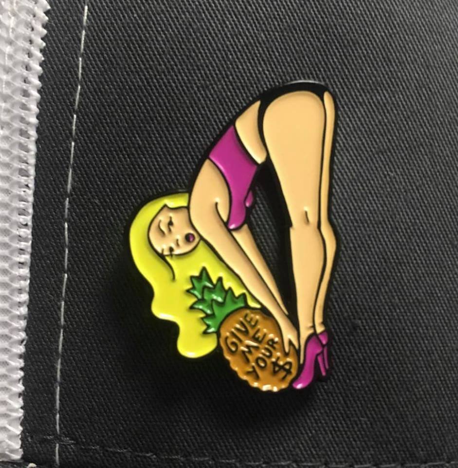 Give Me Your Money Enamel Pin - v3.1 "Pinya"