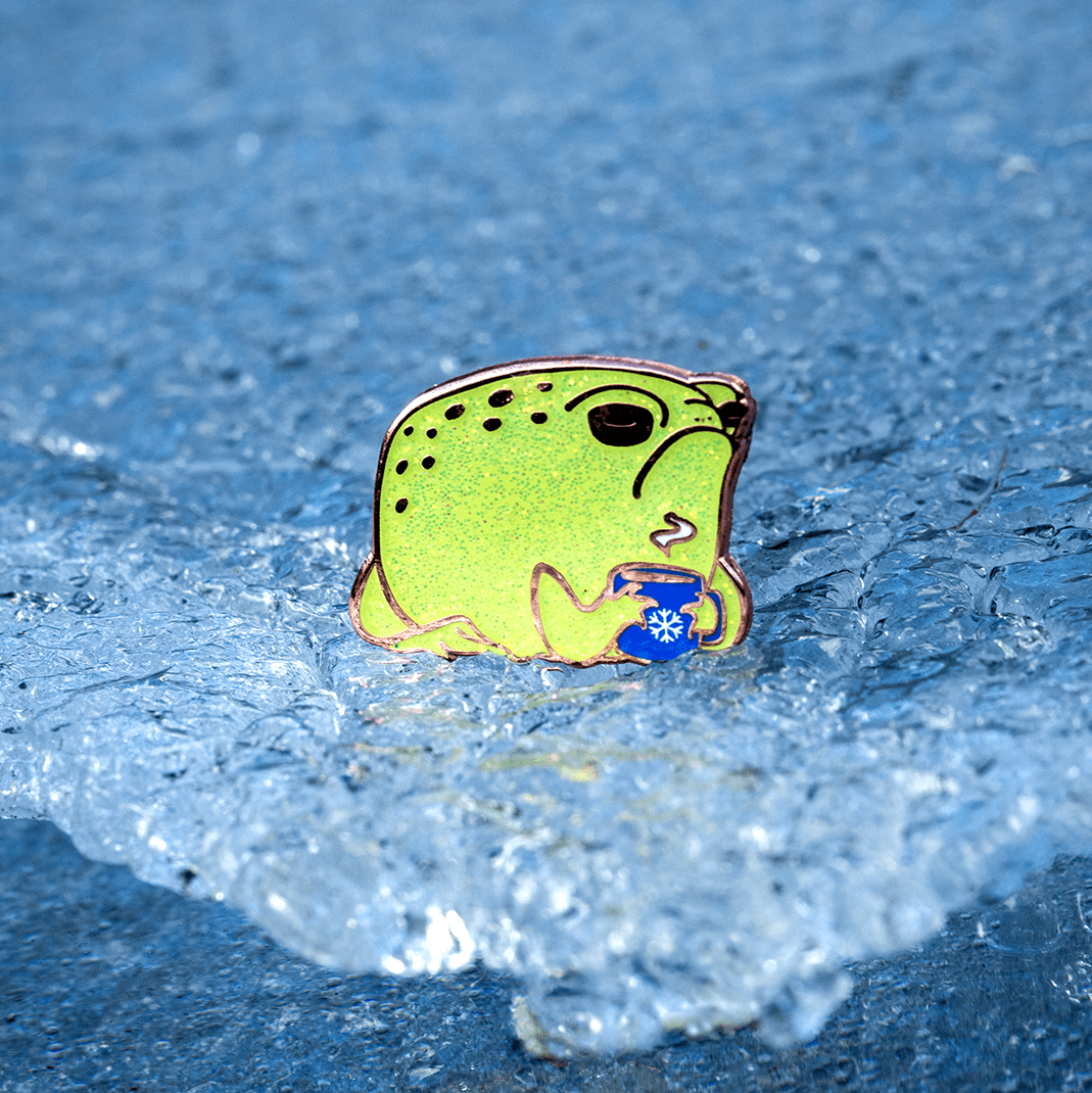 "Winter Blues" Grumps | Coffee Club Enamel Pin by The Roving House