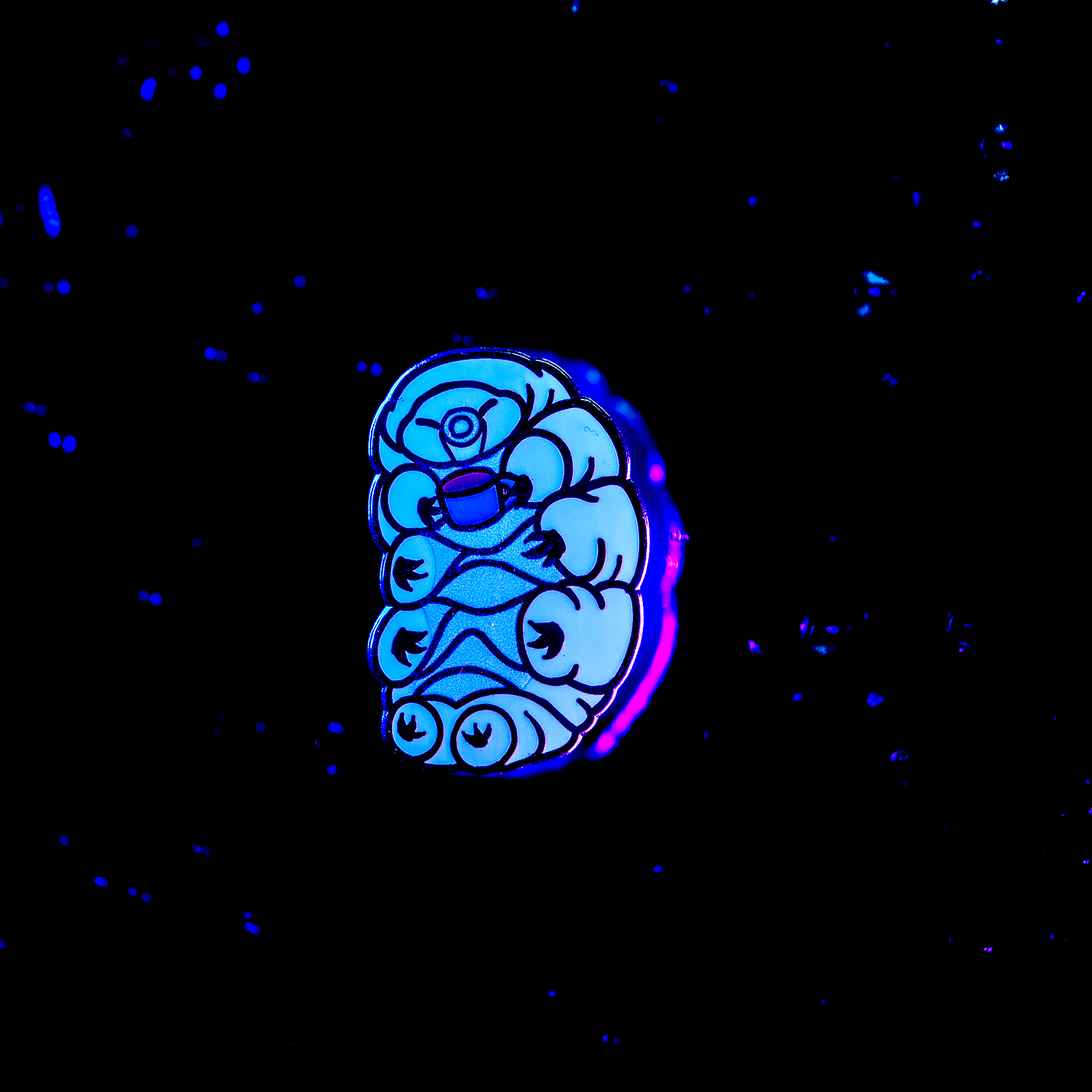Bulletpoof Björn the Tardigrade | Coffee Club Enamel Pin by The Roving House