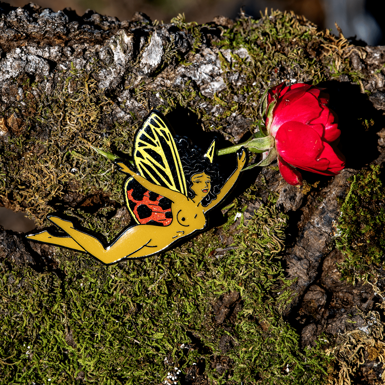"Tigra" Moth Fairy Enamel Pin by The Roving House