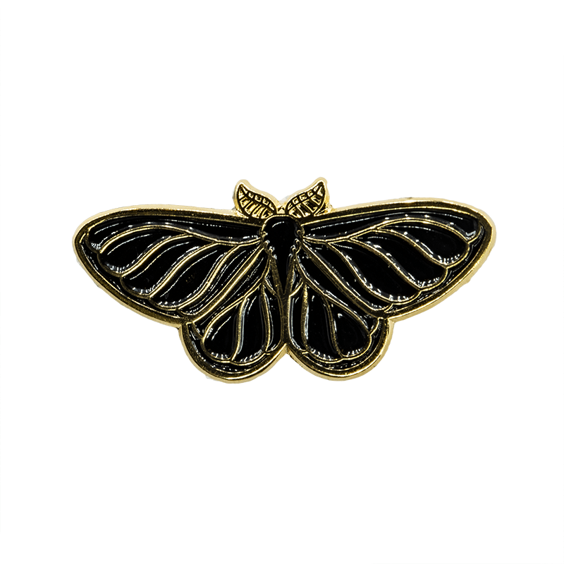 Baby Moth Enamel Pin - Blackout by The Roving House