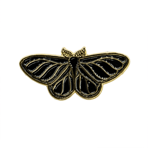 Baby Moth Enamel Pin - Blackout by The Roving House