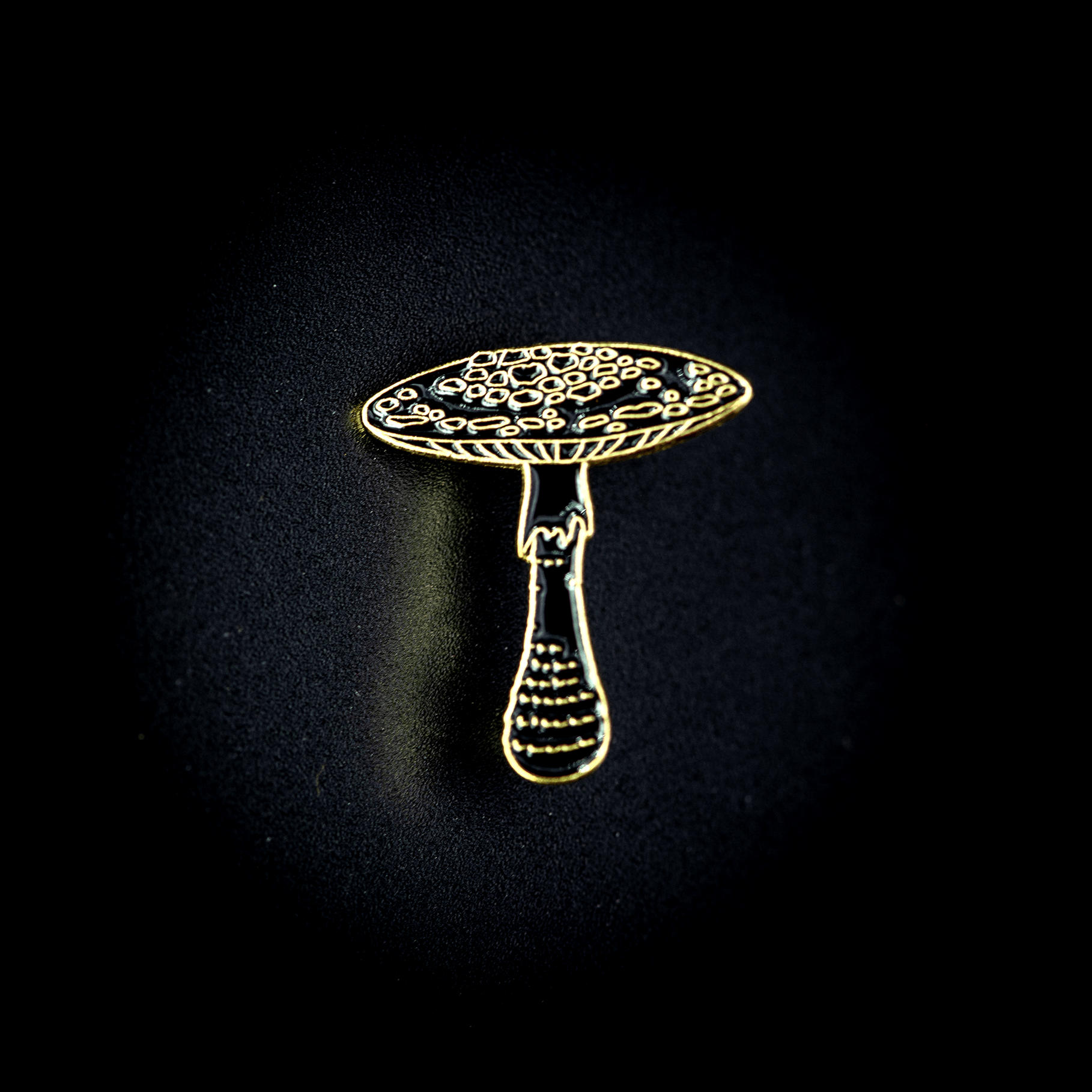 Fantasy Agaric Mushroom Pin - Blackout by The Roving House