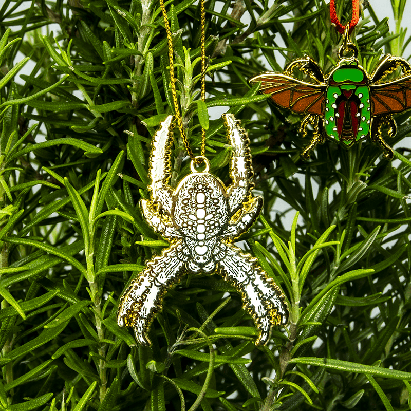 Christmas Spider Enamel Ornament by The Roving House