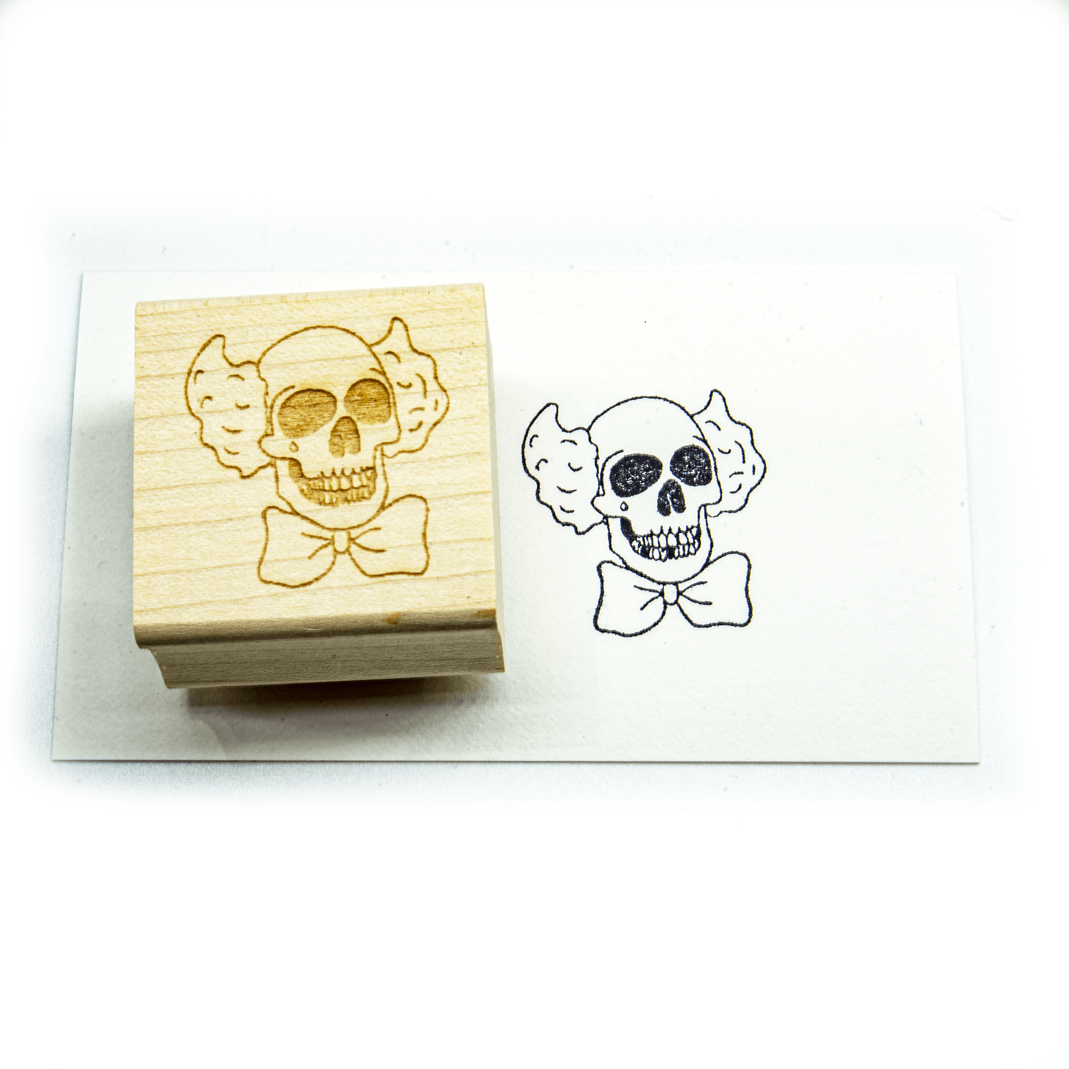 Clown Skull 3 Stamp Block
