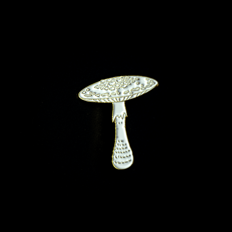 Fantasy Agaric Mushroom Pin - Whiteout by The Roving House