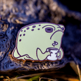 Grumps the Frog Coffee Club Enamel Pin by The Roving House