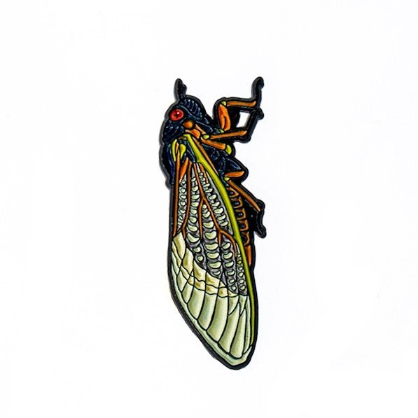 Periodical Cicada Enamel Pin - Glitter Eye Edition by The Roving House
