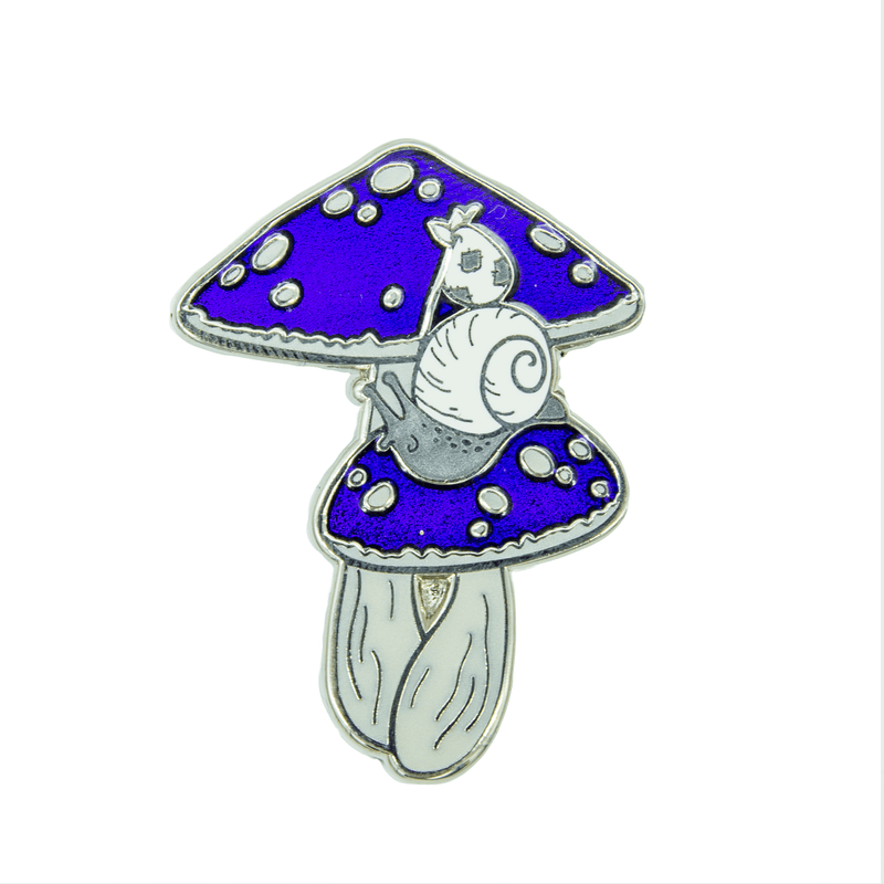 "Violet Delights" Mushroom Pin - Limited Edition