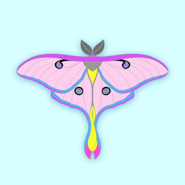 Luna Moth Enamel Pin | "Dollhouse" by The Roving House