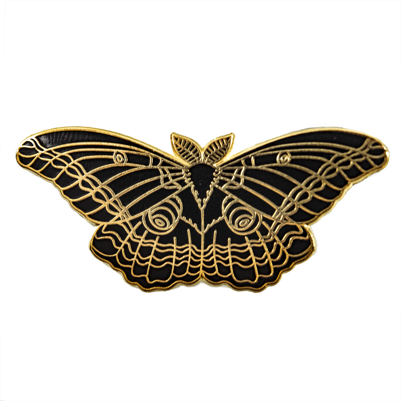 Polyphemus Moth Pin - Blackout