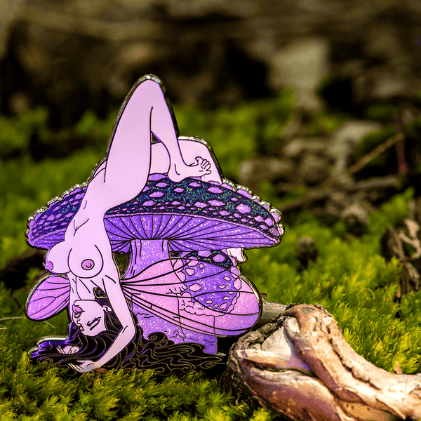 Nude Fairy & Mushroom Pin - "Nightshade" by The Roving House