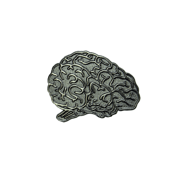 Cat Brain Enamel Pin - Raw by The Roving House