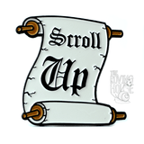 "Scroll Up" Enamel Pin