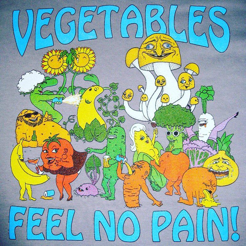 Vegetables Feel No Pain T-shirt
