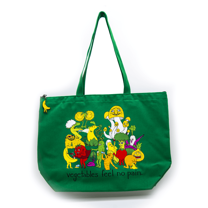 "Vegetables Feel No Pain" Tote