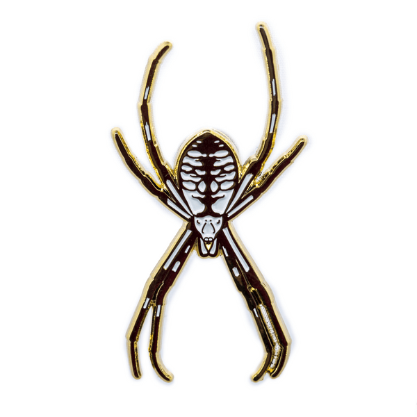 Garden Spider Life-sized Pin - Whiteout