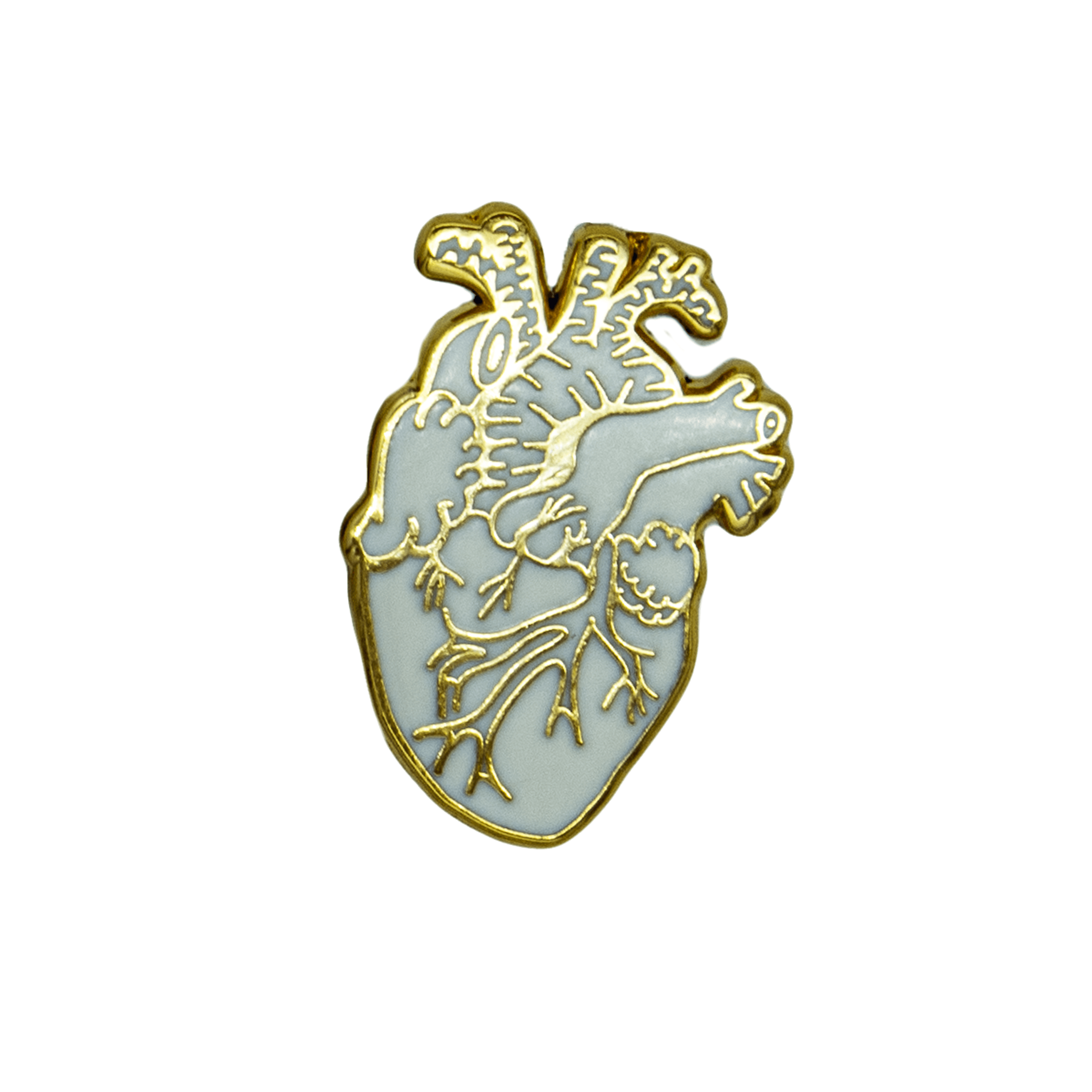 Whiteout Anatomical Heart | Gold Club Pin